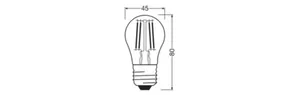 Pienkupulamppu Ledvance Performance Classic P - PIENKUPULAMPPU LEDVANCE CLP 3,4W/840 470LM E27 DIM CL