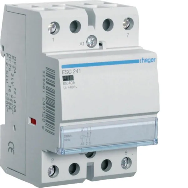 Kontaktori Hager ESC241 2A 40A K.230VAC