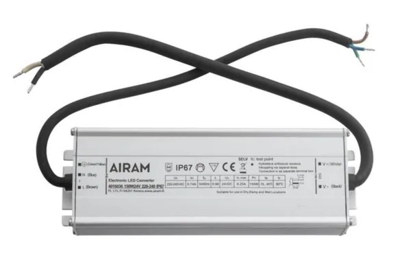 Muuntaja Airam IP67 TASAJÄNNITELÄHDE 24V 150W
