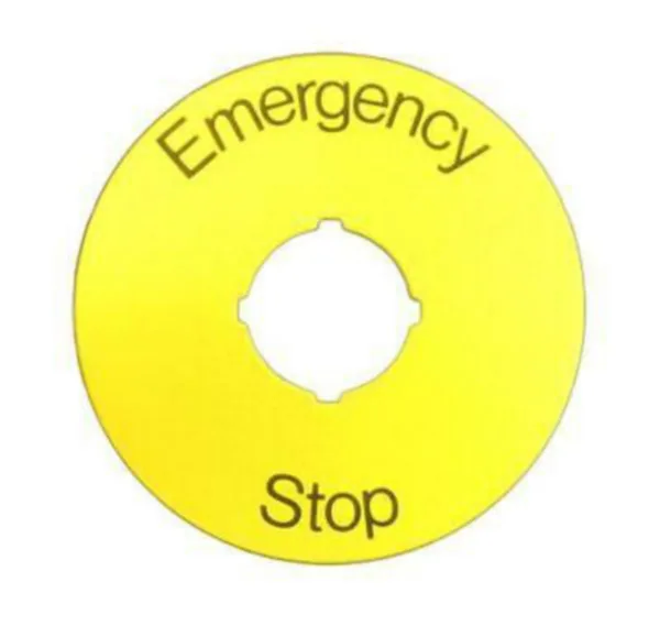 Painike-/merkkivalokilpi ABB SK SK615546-13 EMER STOP UK-DE-FR