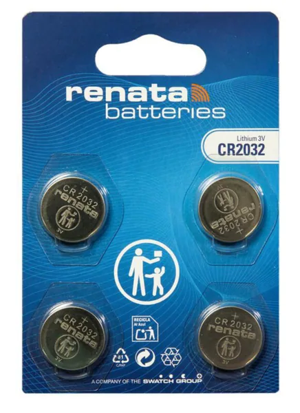 Paristo nappi lithium Renata CR2032/BP4 3V/225MAH BLISTER