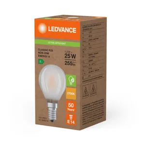 Pienkupulamppu Ledvance Super-Efficient - PIENKUPULAMPPU LEDVANCE CLP 1,2W/827 250LM E27 FR ELA