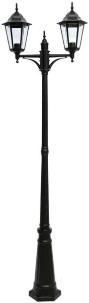 Pihapiirivalaisin Airam Kartano Pole Twin, IP44 2XE27 GLC BK