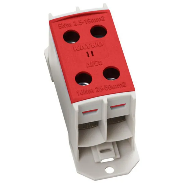 Riviliitin Katko ConnectSafe KL 2XAL/CU 2,5-50MM2 PUNAINEN