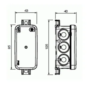 Jakorasia ABB AP45 - JAKORASIA ABB AP45, 105X43MM,HAR, IP65 HF