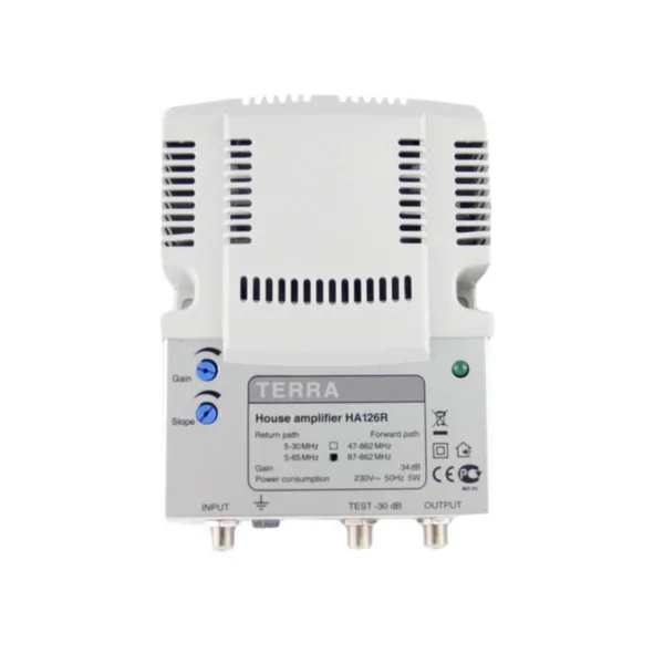Laajakaistavahvistin Laatuantenni Terra LA HA 126R65, 34DB