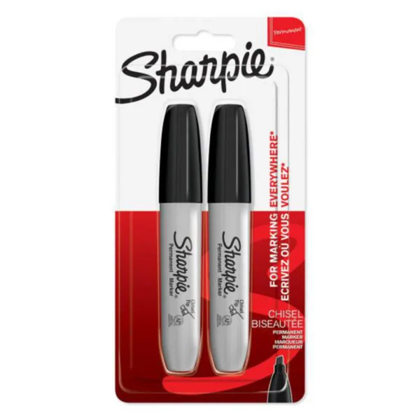 Merkintäkynä Sharpie CHISEL MUSTA VIISTOK. 2KPL/PAK