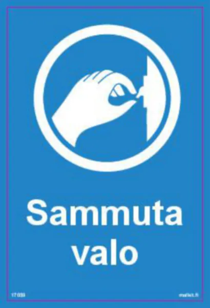 Merkintätarra Malkit Kiinteistö SAMMUTA VALO 80X120