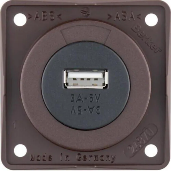 Pistorasia Hager Integro Flow 1USB/3A/12VDC UR RUS