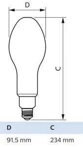 Ympärisäteilevä lamppu Philips TrueForce Core LED HPL - YMPÄRISÄTEILEVÄ LAMPPU TFORCE CORE LED HPL 36W E40 840 FR