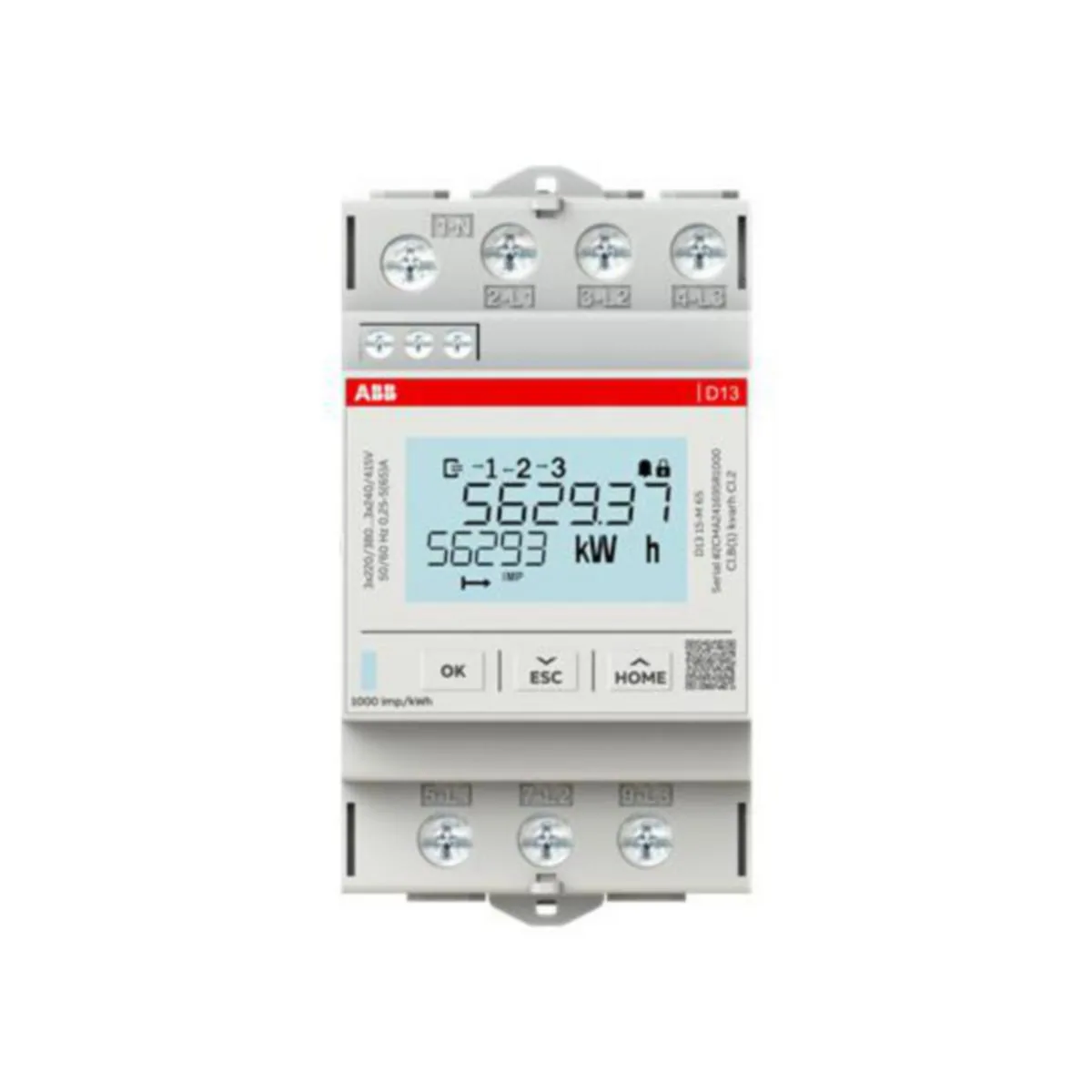 Energiamittari DIN ABB 3-vaiheinen - ENERGIAMITTARI DIN ABB 3V, 65A, MID LK.B, PULSSI