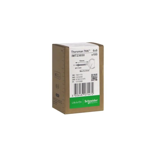 Lyöntikiinnike Schneider Electric Thorsman TKK Naulalla 6X9 2.1X18MM VA