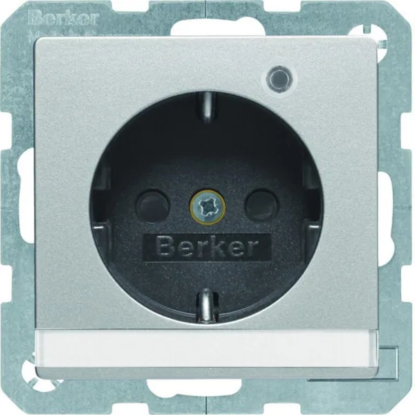 Pistorasia Hager Q.1 1S/16A UKR MI/LED ALU