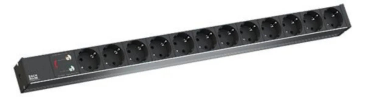 Jatkopistorasia Bachmann - JATKOPISTORASIA BACHMANN IT PDU ALU 1U 12 X PR + YLIJ.S