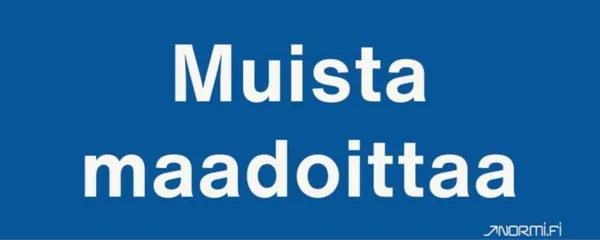 Merkintätarra Normiopaste MUISTA MAADOITTAA