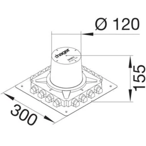 Valurasia Hager Electraplan.VE-EE - VALURASIA ELECTRAPLAN.VE-EE LARA R02 K=155MM MUS