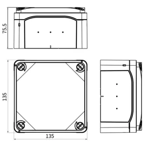 Asennuskotelo PC Katko ConnectSafe - ASENNUSKOTELO PC KCS 135X135X75 PC IP66
