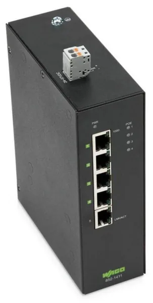 Ethernet kytkin Wago POE, 5-PORTTINEN