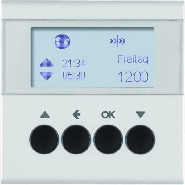 Kellokytkin KNX Hager S.1 VERHO 1K RF QUICKLINK ALU