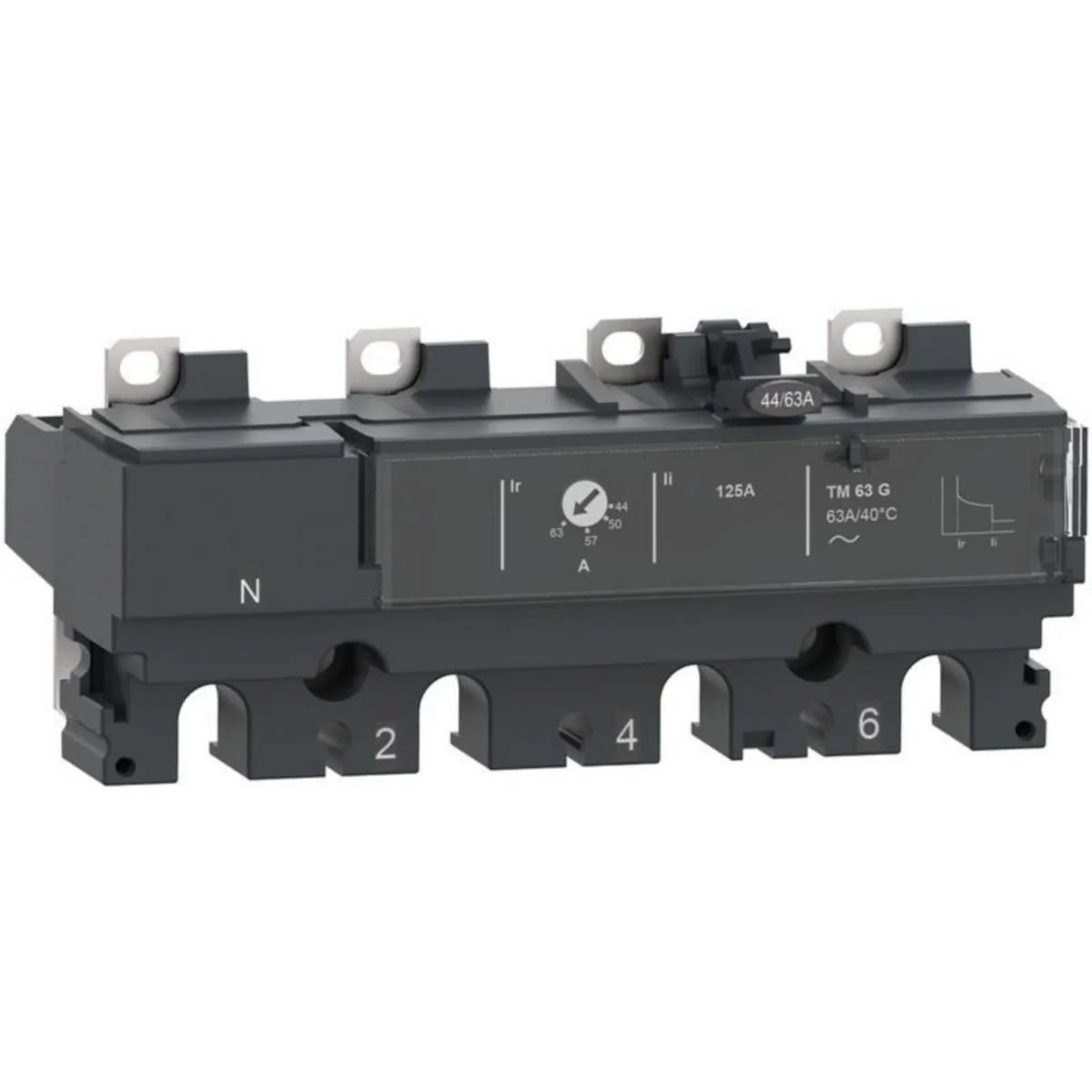 Kompaktikatkaisijan suojarele Schneider Electric ComPactT TM...G 4P TM100G 100A 4P4D NSX100-250