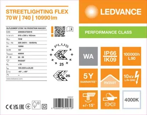 Katuvalaisin Ledvance Streetlight Flex - KATUVALAISIN STREETLIGHT FLEX SL FLEX 70W 740 RV25ST 10990LM