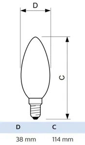 Kynttilälamppu Philips CorePro - KYNTTILÄLAMPPU COREPRO ND7-60W E14 827 FR 806LM