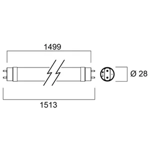 LED-valoputki T8 Sylvania ToLEDo Platinum - LED-VALOPUTKI T8 PLATINIUM T8 UO 17W 1500 840 3570LM 100K