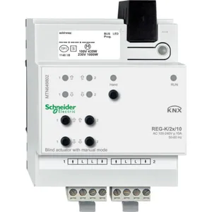 Ohjausyksikkö KNX Schneider Electric SpaceLogic KNX Verho-ohjain - OHJAUSYKSIKKÖ SPACELOGIC KNX VERHO-OHJAIN 2X10A K.O.