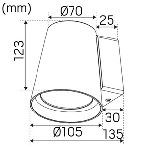 Seinävalaisin ulko Hide-a-lite Cone - SEINÄVALAISIN ULKO HIDE A LITE CONE ANTRASIITTI