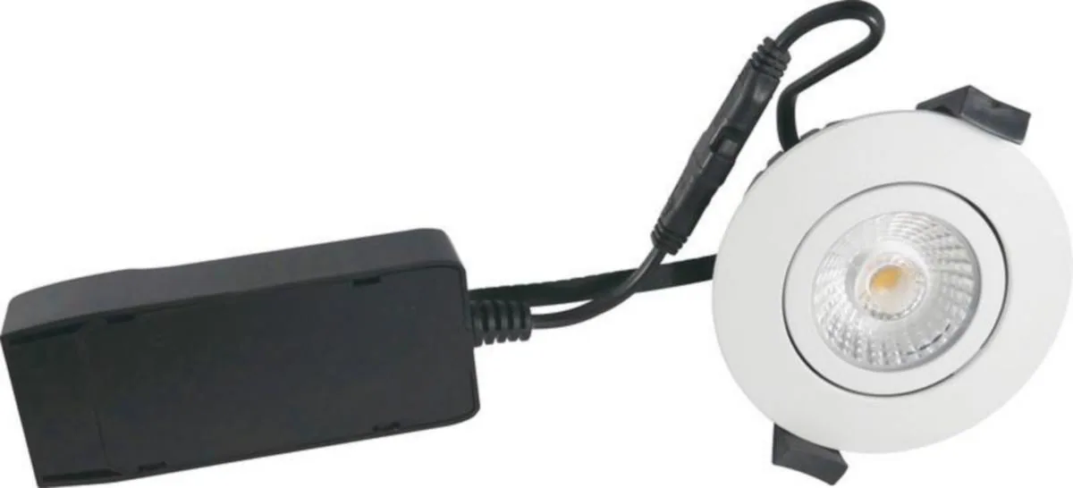 Alasvalo Nordtronic Low Profile ECO - ALASVALO LOW PROFILE ECO IP54 450LMECO 6W 4K WH ROUND