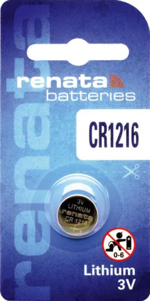 Paristo nappi lithium Renata CR1216/BP1 3V/25mAh BLISTER