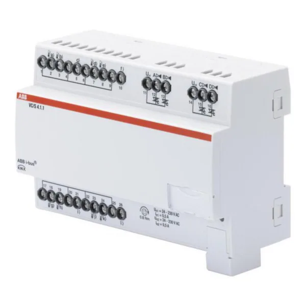 Lähtöyksikkö lämmitin KNX ABB 4-KAN 24-230VAC DIN 8-MOD