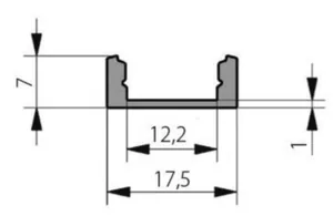 LED-alumiiniprofiili Airam Slimline 7 - MEKAANINEN LISÄTARV SLIMLINE 7 Profiili 1m AL PCC
