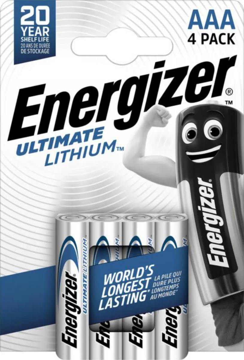 Paristo lithium Energizer Ultimate - PARISTO LITHIUM ENERGIZER ULTIMATE NEW AAA 4-PAK