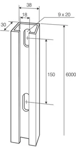 Ripustuskisko Systemal Presto - ASENNUSKISKO SYSTEMAL PRESTO NSR05 RIPUSTUSKISKO