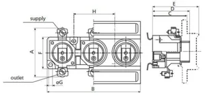 Varokepesä Hager - VAROKEPESÄ HAGER LE33K-3 3OS III/E33 63A DIN