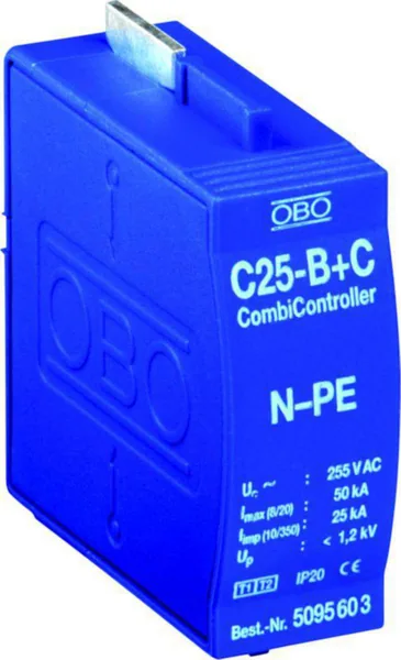 Ylijännitesuojien patruuna Obo YLIJÄNNITESUOJATARVIKE TBS C 25-B+C 0. MODULI