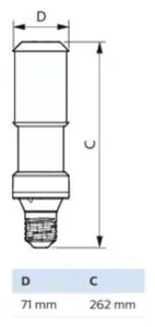 Ympärisäteilevä lamppu Philips MAS LED SON-T - YMPÄRISÄTEILEVÄ LAMPPU MAS LED E40 740 9000LM 100W=50W IF