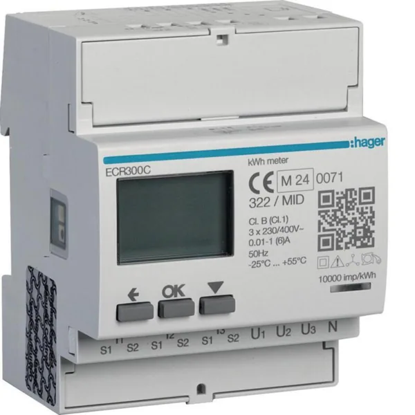 Energiamittari UTU ECR300C 3V VIRTAM. 5A MODBUS