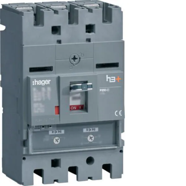 Kompaktikatkaisija Hager h3+ TM P250 3N 200A 25KA