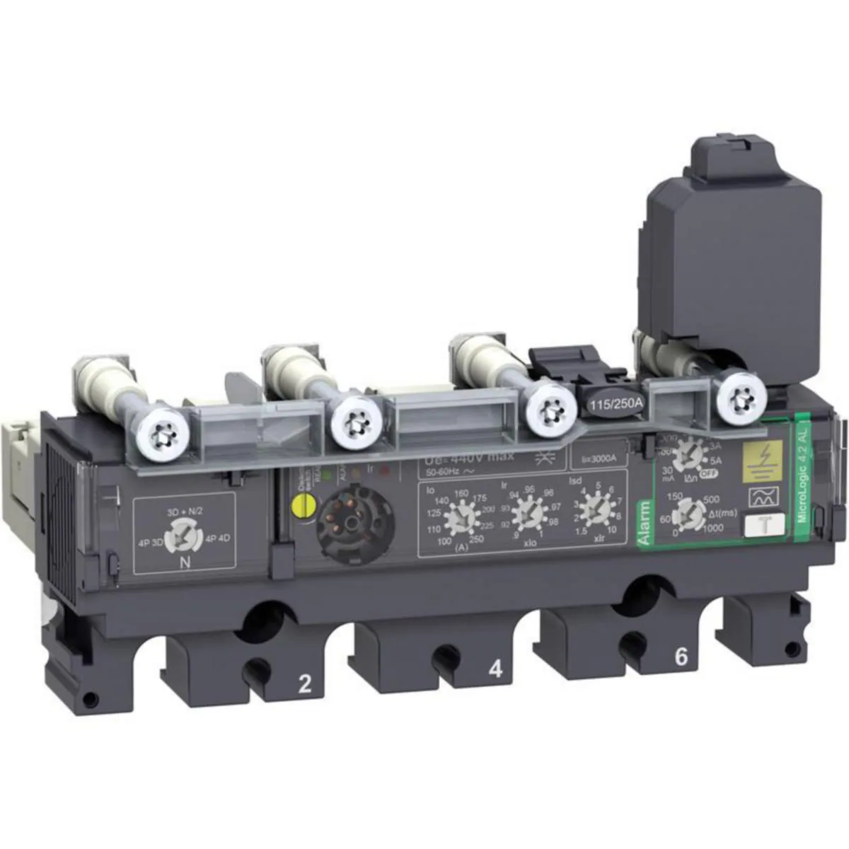 Kompaktikatkaisijan suojarele Schneider Electric ComPactT MicroLogic 4P 4.2 VIGI HÄ 40A