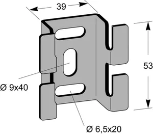 Seinäkiinnitin MP-Bolagen MP-734 - SEINÄKANNAKE MP-BOLAGEN MP-734R LANKAHYLLYYN R