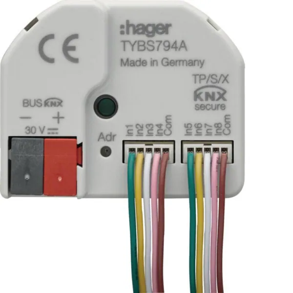 Tuloyksikkö Hager KNX ETS TYBS794A 4PV+4LED-LÄH T JSEKA