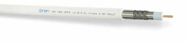 Antennikaapeli-HF Laatuantenni Ören Kablo RG6 Cca HQ103 LA VALKOINEN 6.8MM A K250