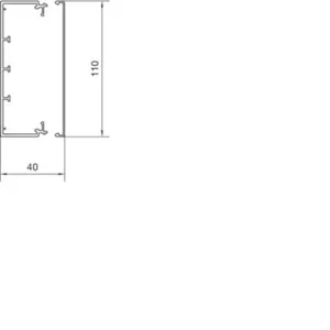 Asennuskanava Hager Tehalit.LF harmaa - ASENNUSKANAVA TEHALIT.LF LF401100 PVC 40x110x2000 HAR
