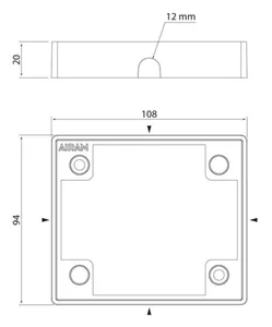 Asennuskehys Airam Brick Double - LISÄTARVIKE BRICK DOUBLE ASENNUSKEHYS WH