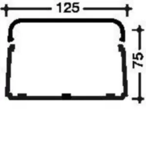Asennuskanava Hager Clima - ASENNUSKANAVA CLIMA CLM75125 PVC 75X125X2000 VAL