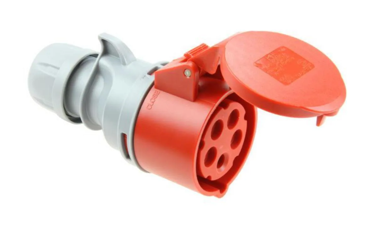 Jatkopistorasia PCE TURBO SHARK, 225-6TT 32A 5P 400V IP44