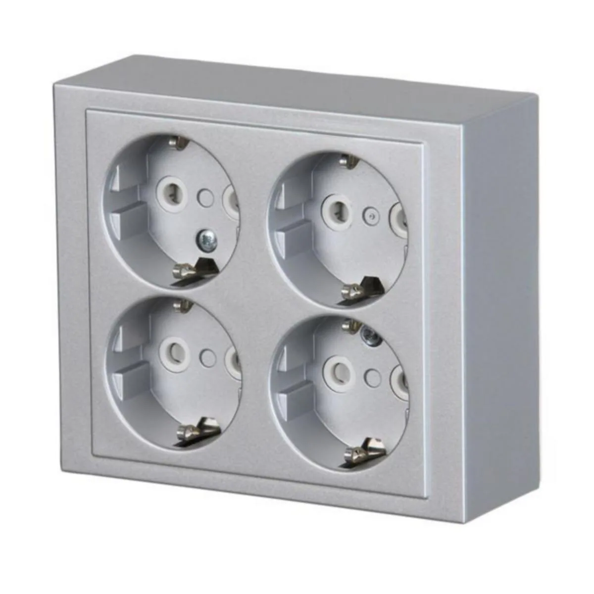 Pistorasia ABB Impressivo 4-osainen IP21 4S/16A/IP21 PPJ HL ALU – alumiini