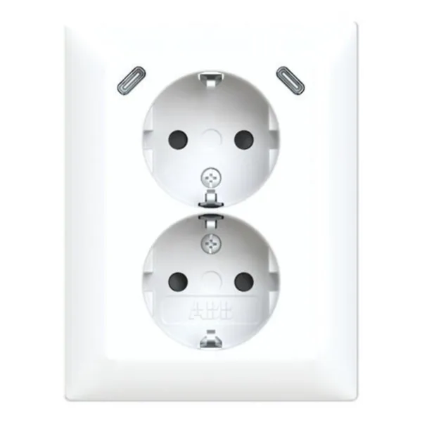 Pistorasia + USB ABB SAGA 2-osainen